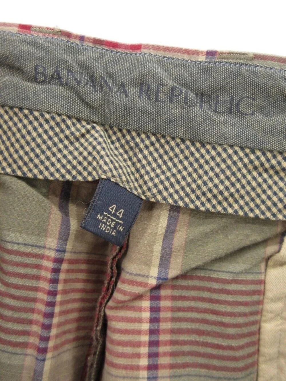 Banana Republic Shorts 44 Madras Plaid Chino Heritage Y2K Colorful NEW